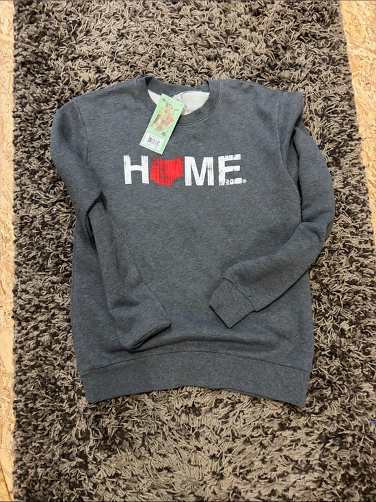 Love your state Tops - HOME Heart Crewneck Sweatshirt in Dark Gray